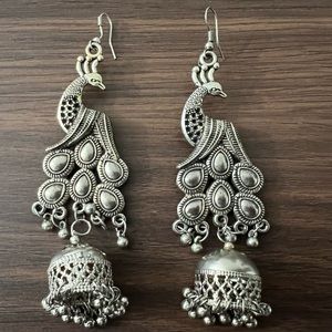 Antique peacock earrings